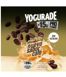 YOGURADE +15 G PRO TEINAS SIN AZUCAR NUEVO SABOR CAFÉ + 29% CONT. NETO 165 G