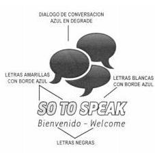 SO TO SPEAK BIENVENIDO - WELCOME