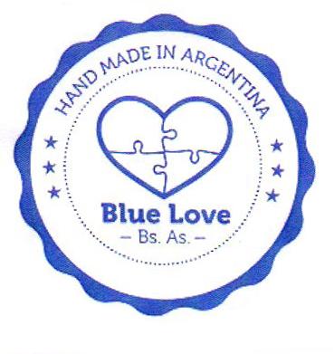 HAND MADE IN ARGENTINA BLUE LOVE BS. AS.