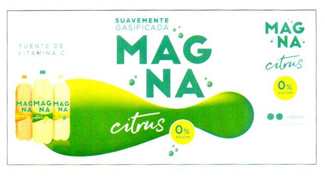 SUAVEMENTE GASIFICADA MAGNA CITRUS 0% AZUCAR FUENTE DE VITAMINA C MAGMAGMAG NA · NA · NA ·/MAGNA ARG.