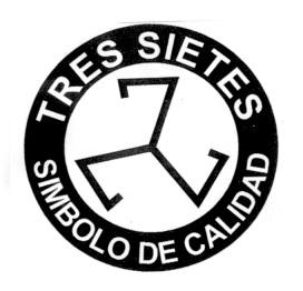 TRES SIETES SIMBOLO DE CALIDAD 777