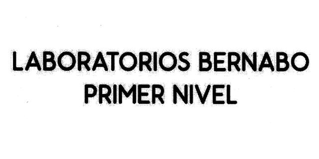LABORATORIOS BERNABO PRIMER NIVEL