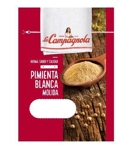 DESDE 1912 LA CAMPAGNOLA PIMIENTA BLANCA MOLIDA AROMA, SABOR Y CALIDAD