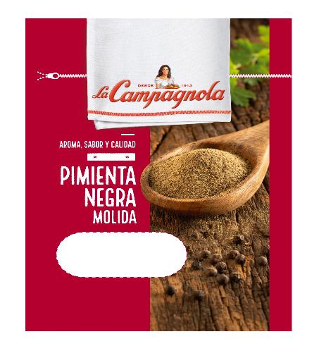 DESDE 1912 LA CAMPAGNOLA PIMIENTA NEGRA MOLIDA AROMA, SABOR Y CALIDAD