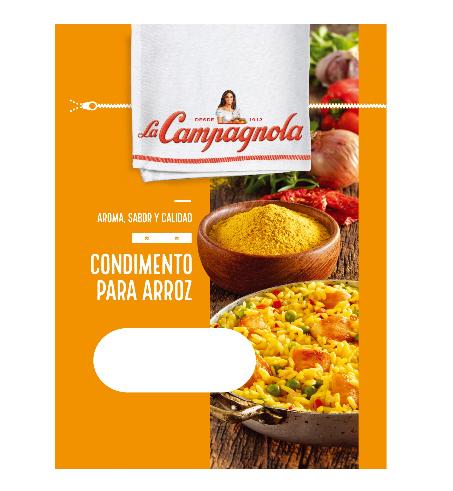 DESDE 1912 LA CAMPAGNOLA CONDIMENTO PARA ARROZ AROMA, SABOR Y CALIDAD