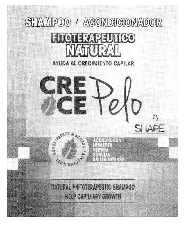 SHAMPOO / ACONDICIONADOR FITOTERAPEUTICO NATURAL AYUDA AL CRECIMIENTO CAPILAR CRECE  PELO BY SHAPE  CON EXTRACTOS & ACTIVOS 100% NATURALES ACONDICIONA HUMECTA REPARA SUAVIZA BRILLO INTENSA NATURAL PHITOTERAPEUTIC SHAMPOO HELP CAPILLARY GROWTH