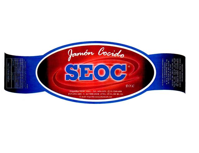 JAMÓN COCIDO SEOC D.Y.C FRIGORIFICO S.R.L.- TEL: 44541151 CEL: 1132606000 PANAMA 4401