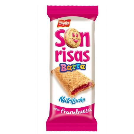 SONRISAS BARRA NUTRILECHE SABOR FRAMBUESA BAGLEY