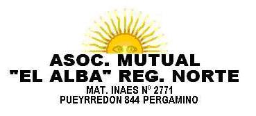 ASOC. MUTUAL EL ALBA REG. NORT MAT. INAES N° 2771 PUEYRREDON 844 PERGAMINO