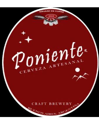 PONIENTE CERVEZA ARTESANAL CRAFT BREWFRY  BUENOS AIRES ARGENITNA  SIRVASE EN COPAS 2018