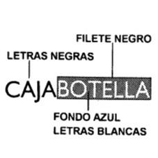 CAJA BOTELLA