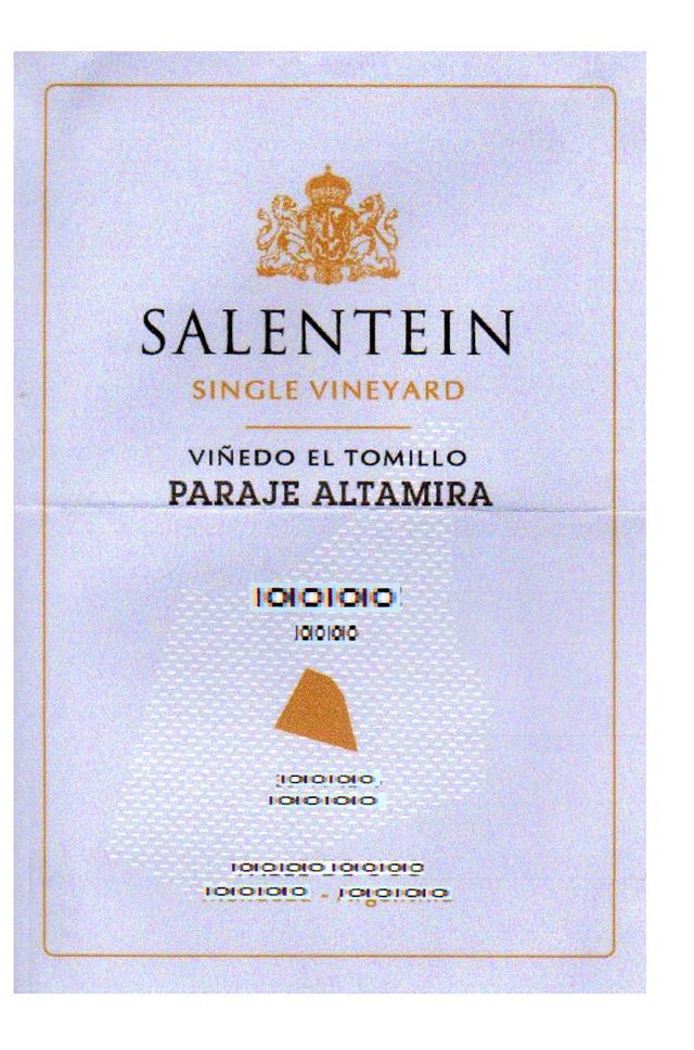 SALENTEIN SINGLE VINEYARD VIÑEDO EL TOMILLO PARAJE ALTAMIRA