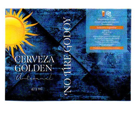 CERVEZA GOLDEN ARTESANAL 473 ML NO TIRE GODOY INDUSTRIA ARGENTINA