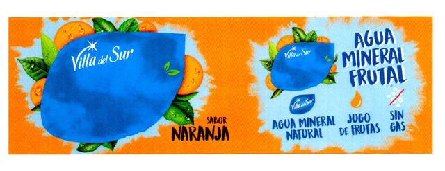 VILLA DEL SUR SABOR NARANJA  AGUA MINERAL FRUTAL AGUA MINERAL NATURAL JUGO DE FRUTAS SIN GAS