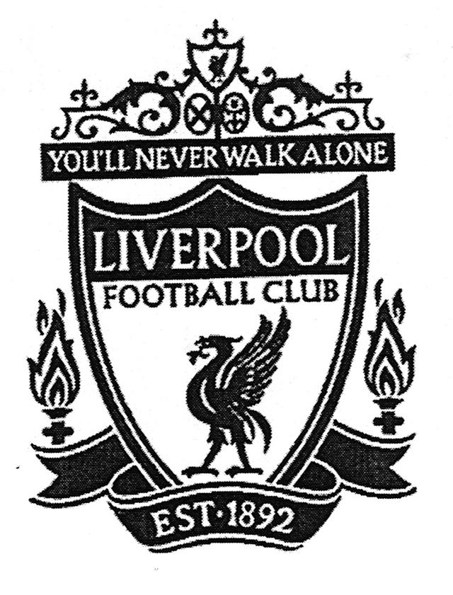 LIVERPOOL FOOTBALL CLUB EST·1892 YOU'LL NEVER WALK ALONE