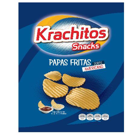 KRACHITOS SNACKS PAPAS FRITAS CORTE AMERICANO ACOMPAÑALAS CON TU ADEREZO FAVORITO