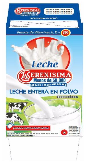 LS LA SERENISISMA MENOS DE 50.000 LAS 24 HS LOS 365 DIAS DEL AÑO LECHE EN POLVO