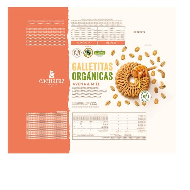 CACHAFAZ GALLETAS GALLETITAS ORGANICAS AVENA & MIEL