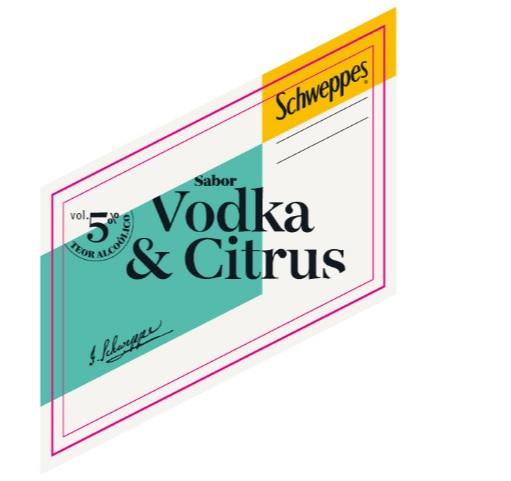 SCHWEPPES SABOR VODKA & CITRUS VOL. 5% TEOR ALCOOLICO J.SCHWEPPES