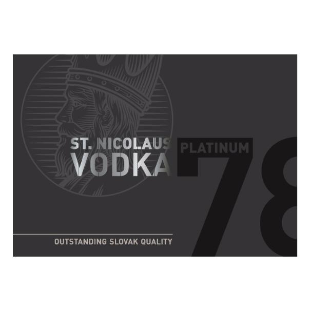 ST. NICOLAUS VODKA PLATINUM 78 OUTSTANDING SLOVAK QUALITY