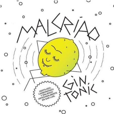MALCRIAO GIN TONIC DESTILADO, CARBONATADO Y ENLATADO ARTESANALMENTE EN SAN LUIS