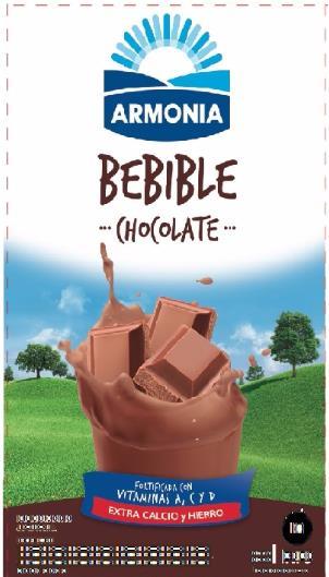 ARMONIA BEBIBLE CHOCOLATE FORTIFICADA CON VITAMINAS A, C Y D EXTRA CALCIO Y HIERRO