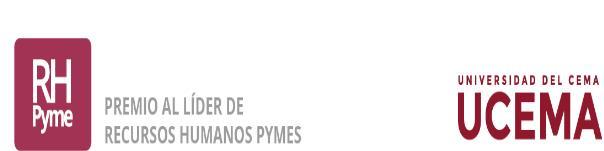 RH PYME PREMIO AL LÍDER DE RECURSOS HUMANOS PYMES UNIVERSIDAD DEL CEMA UCEMA