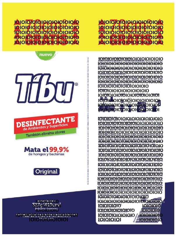 NUEVO TIBU DESINFECTANTE DE AMBIENTES Y SUPERFICIES TAMBIEN ELIMINA OLORES MATA AL 99,9% DE HONGOS Y BACTERIAS ORIGINAL