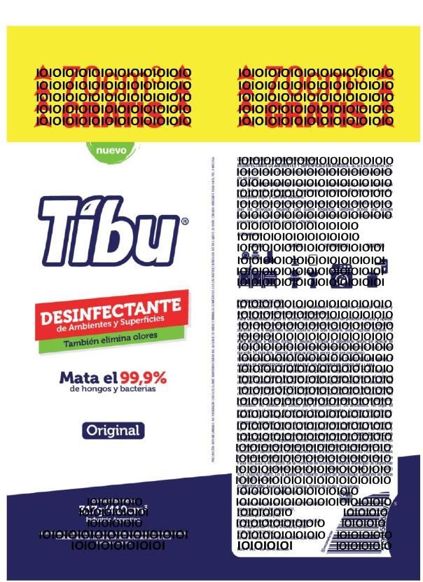 NUEVO TIBU DESINFECTANTE DE AMBIENTES Y SUPERFICIES TAMBIEN ELIMINA OLORES MATA AL 99,9% DE HONGOS Y BACTERIAS ORIGINAL