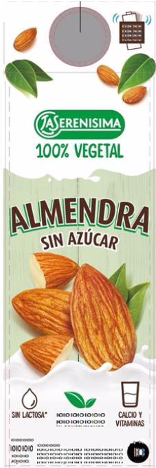 LA SERENISIMA 100% VEGETAL ALMENDRA SIN AZUCAR SIN LACTOSA CALCIO Y VITAMINAS