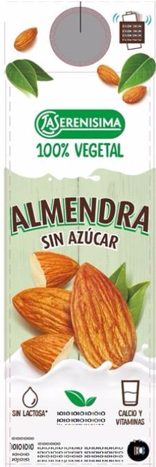 LA SERENISIMA 100% VEGETAL ALMENDRA SIN AZUCAR SIN LACTOSA CALCIO Y VITAMINAS