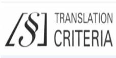 TRANSLATION CRITERIA