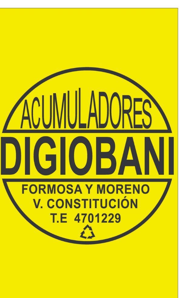 ACUMULADORES DIGIOBANI FORMOSA Y MORENO V. CONSTITUCION T.E 4701229