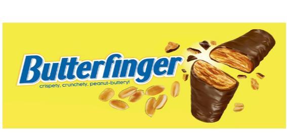 BUTTERFINGER CRISPETY, CRUNCHETY, PEANUT BUTTERY!