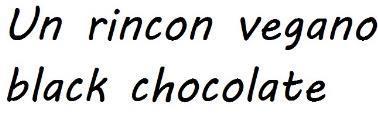 UN RINCON VEGANO BLACK CHOCOLATE