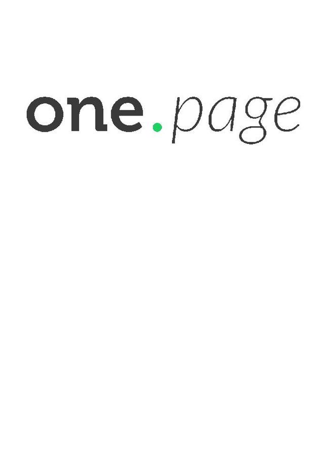 ONE PAGE AGENCY