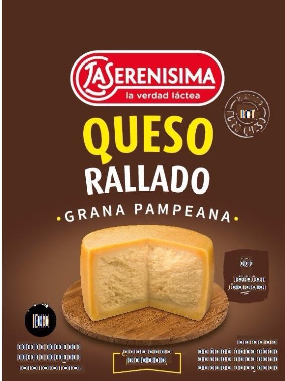 LA SERENISIMA LA VERDAD LACTEA QUESO RALLADO GRANA PAMPEANA