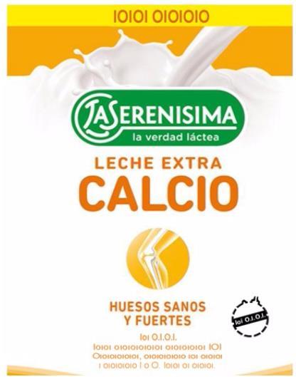 LS LA SERENISIMA LA VERDAD LACTEA LECHE EXTRA CALCIO HUESOS SANOS Y FUERTES