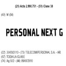 PERSONAL NEXT G