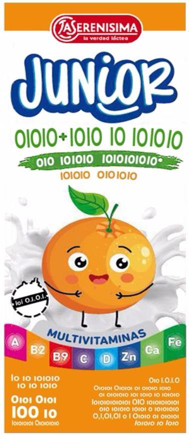 LA SERENISIMA LA VERDAD LACTEA JUNIOR MULTIVITAMINAS A B2 B9 C D ZN CA FE