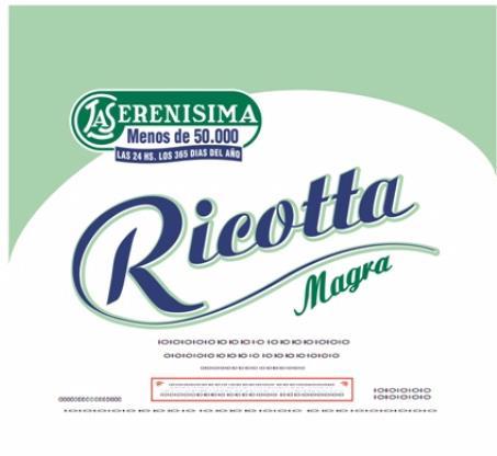 LA SERENISIMA MENOS DE 50.000 LAS 24 HS. LOS 365 DIAS DEL AÑO RICOTTA MAGRA