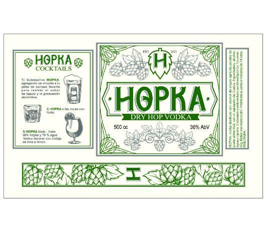 HOPKA COCKTAILS H HOPKA DRY HOP VODKA 500 CC 36% ABV H
