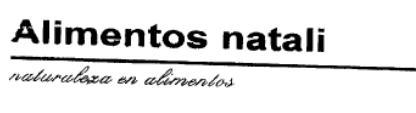 ALIMENTOS NATALI NATURALEZA EN ALIMENTOS