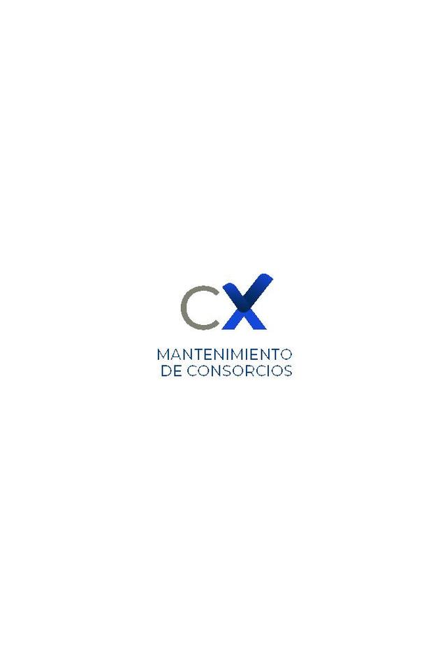 CX MANTENIMIENTO DE CONSORCIOS