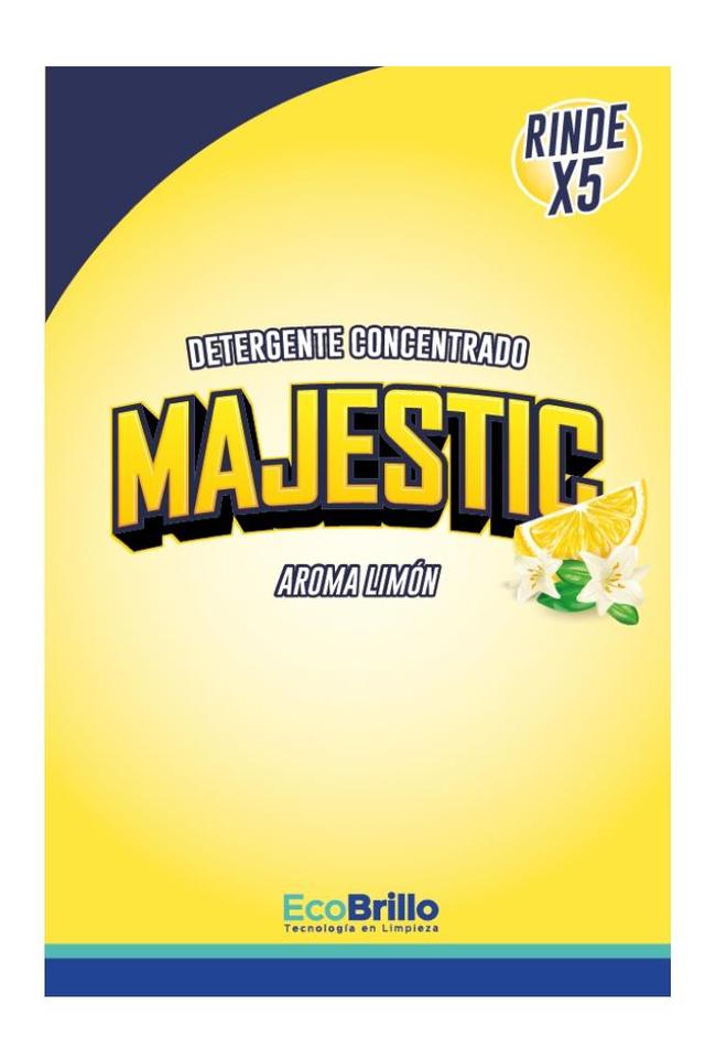 RINDE X5 DETERGENTE CONCENTRADO MAJESTIC AROMA LIMON ECOBRILLO TECNOLOGIA EN LIMPIEZA