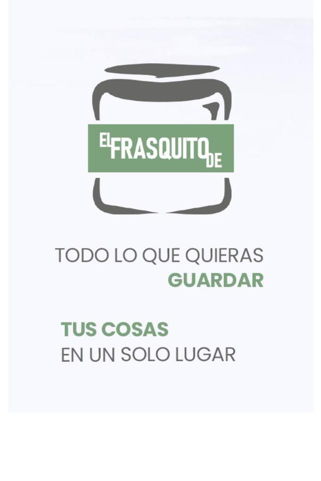 EL FRASQUITO DE TODO LO QUE QUIERAS GUARDAR TUS COSAS EN UN SOLO LUGAR