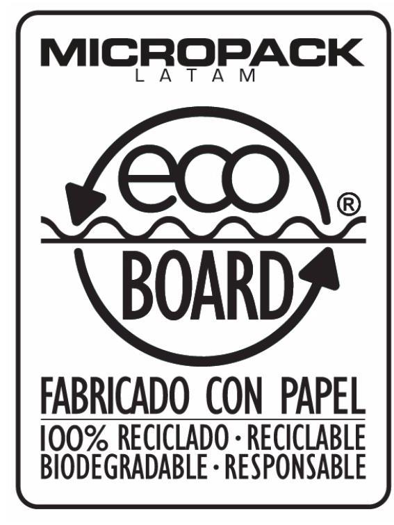 MICROPACK LATAM ECO BOARD FABRICADO CON PAPEL 100% RECICLADO - RECICLABLE BIODEGRADABLE - RESPONSABLE